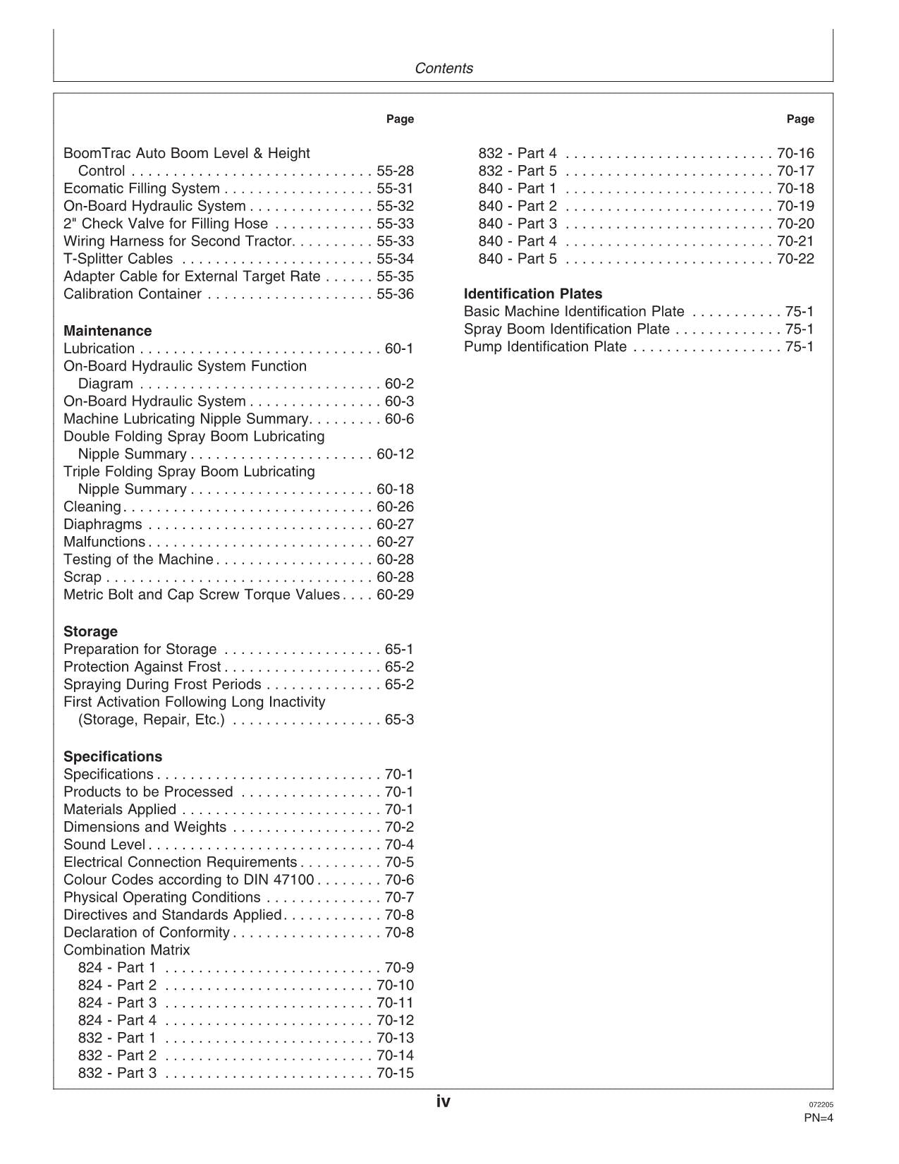 JOHN DEERE 824 832 840 SPRÜHGERÄT BEDIENUNGSANLEITUNG #2