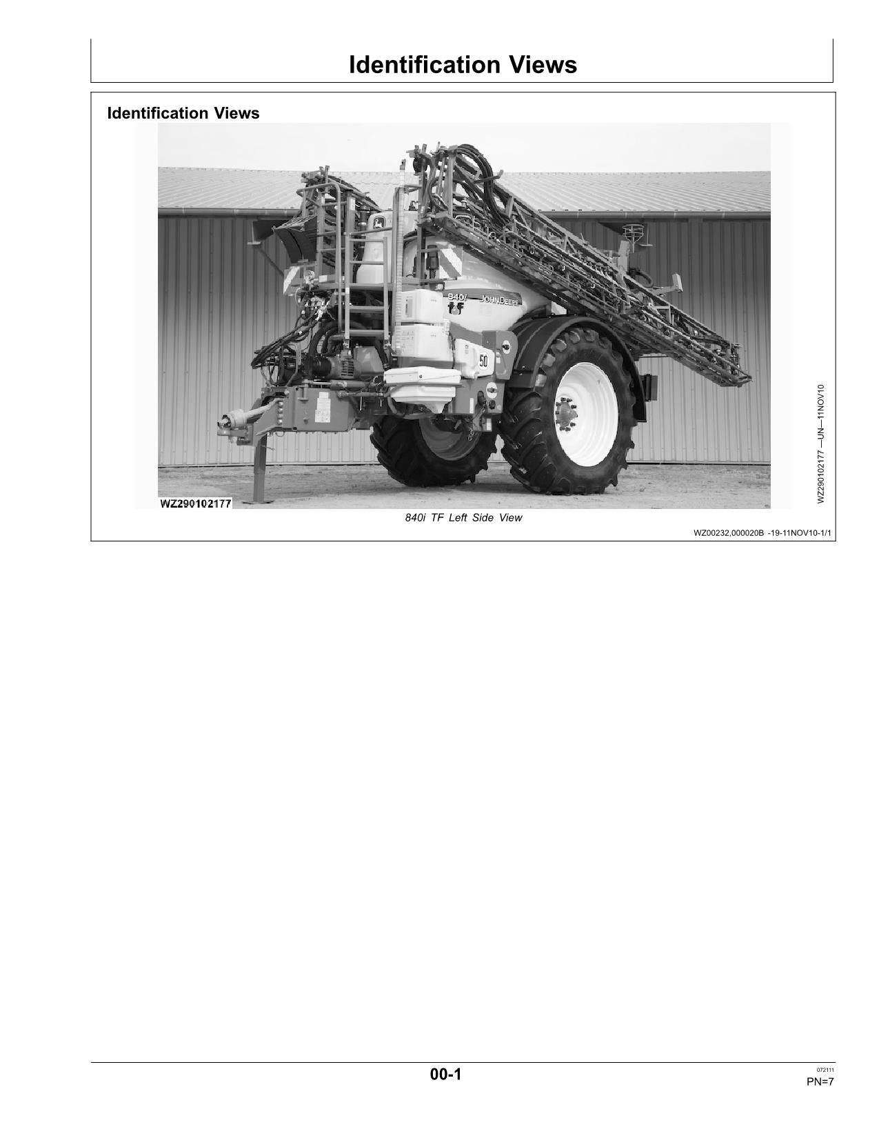 JOHN DEERE 832i  840i SPRAYER OPERATORS MANUAL #2