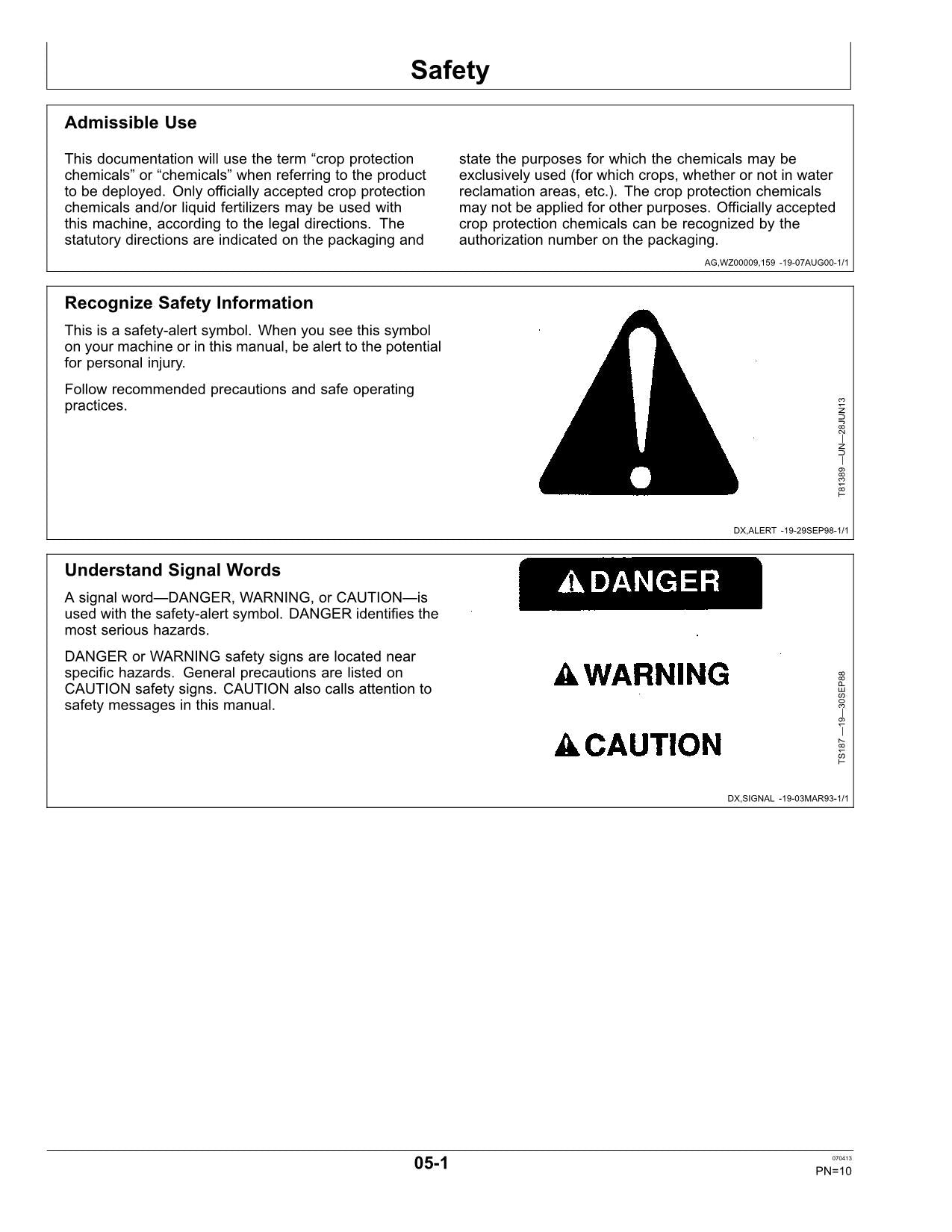 JOHN DEERE R952i  R62i SPRAYER OPERATORS MANUAL