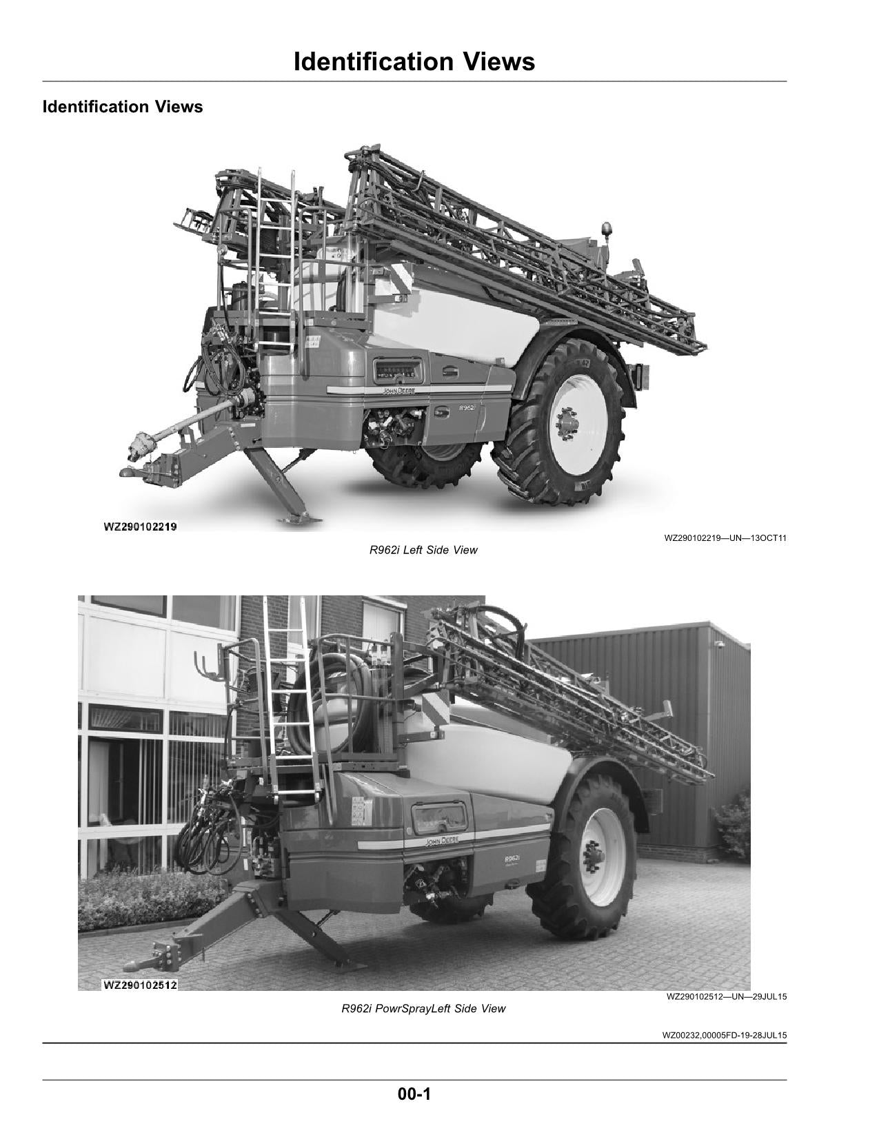 JOHN DEERE R962i R952i R944i SPRÜHGERÄT-BEDIENUNGSANLEITUNG