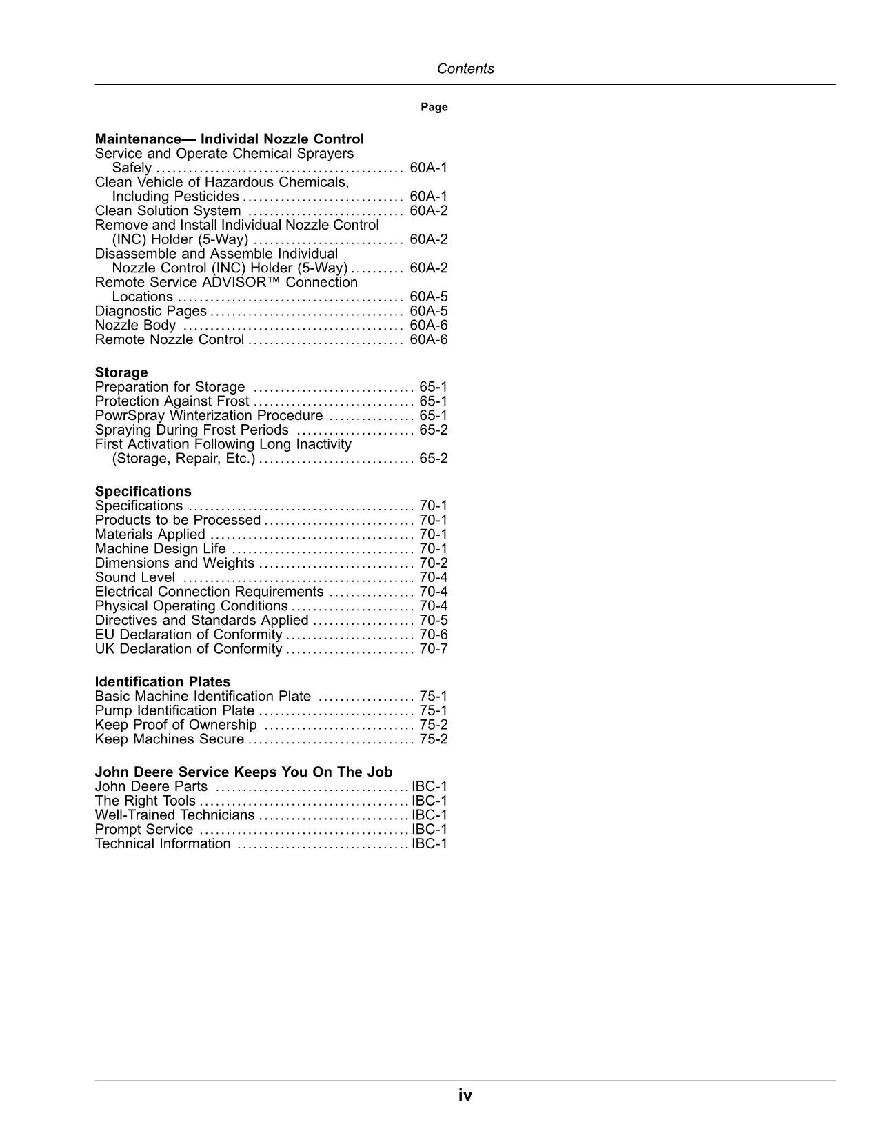 JOHN DEERE R962i R975I R952i R944i SPRÜHGERÄT-BETRIEBSHANDBUCH