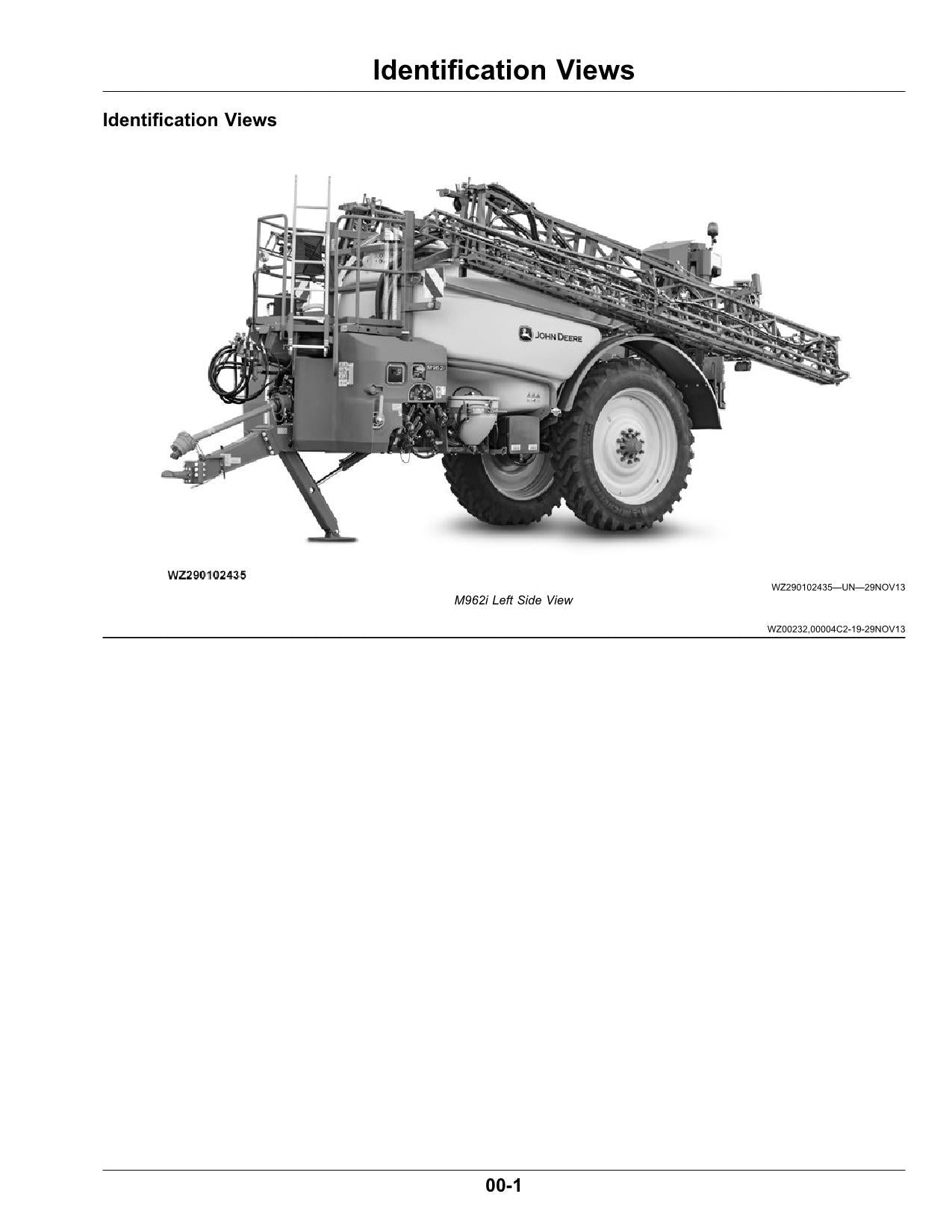 JOHN DEERE M962i M952i M944i M952 M962 M944 SPRÜHGERÄT BEDIENUNGSANLEITUNG