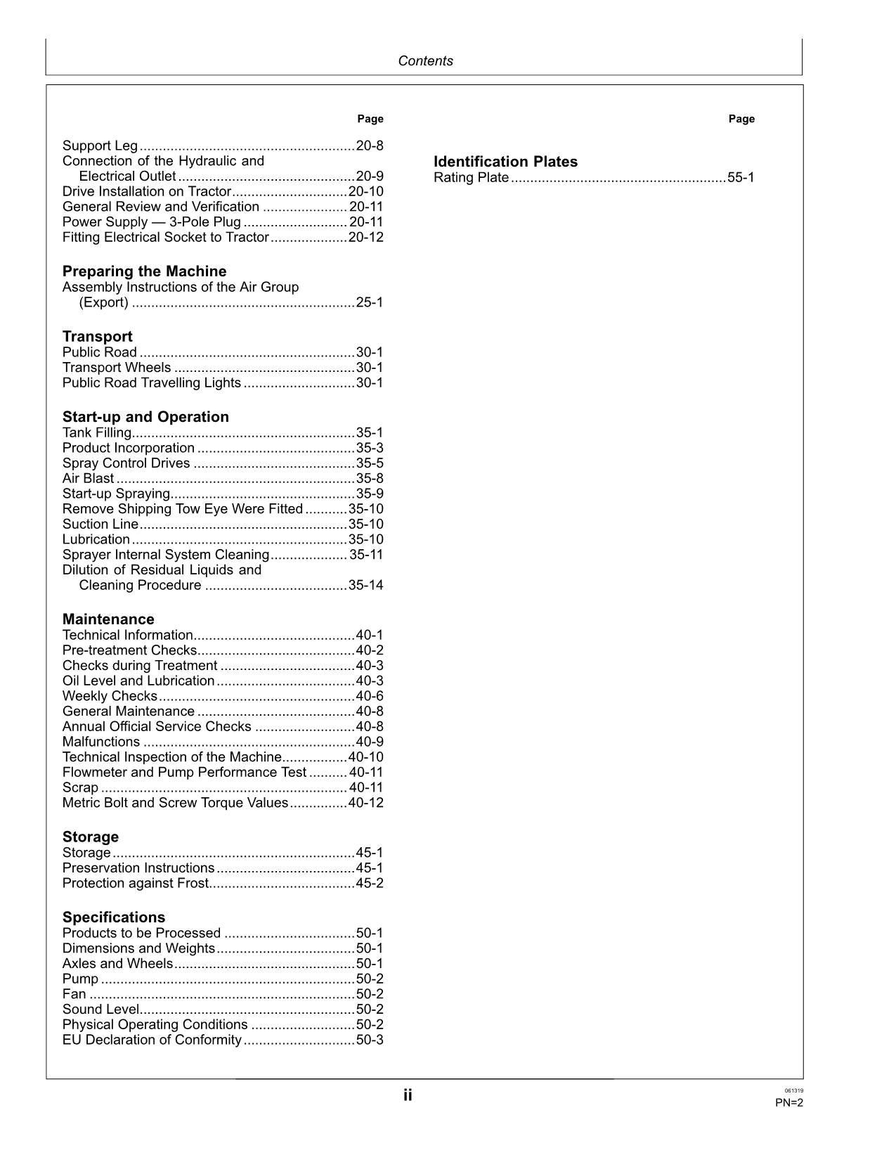 JOHN DEERE M110  M115  M120  M130 M220  M230 R110  SPRAYER OPERATORS MANUAL