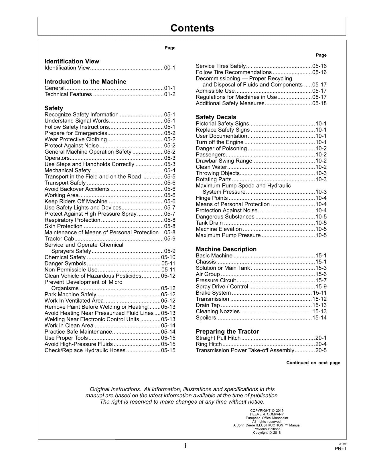 MANUEL D'UTILISATION DU PULVÉRISATEUR JOHN DEERE M110 M115 M120 M130 M220 M230 R110