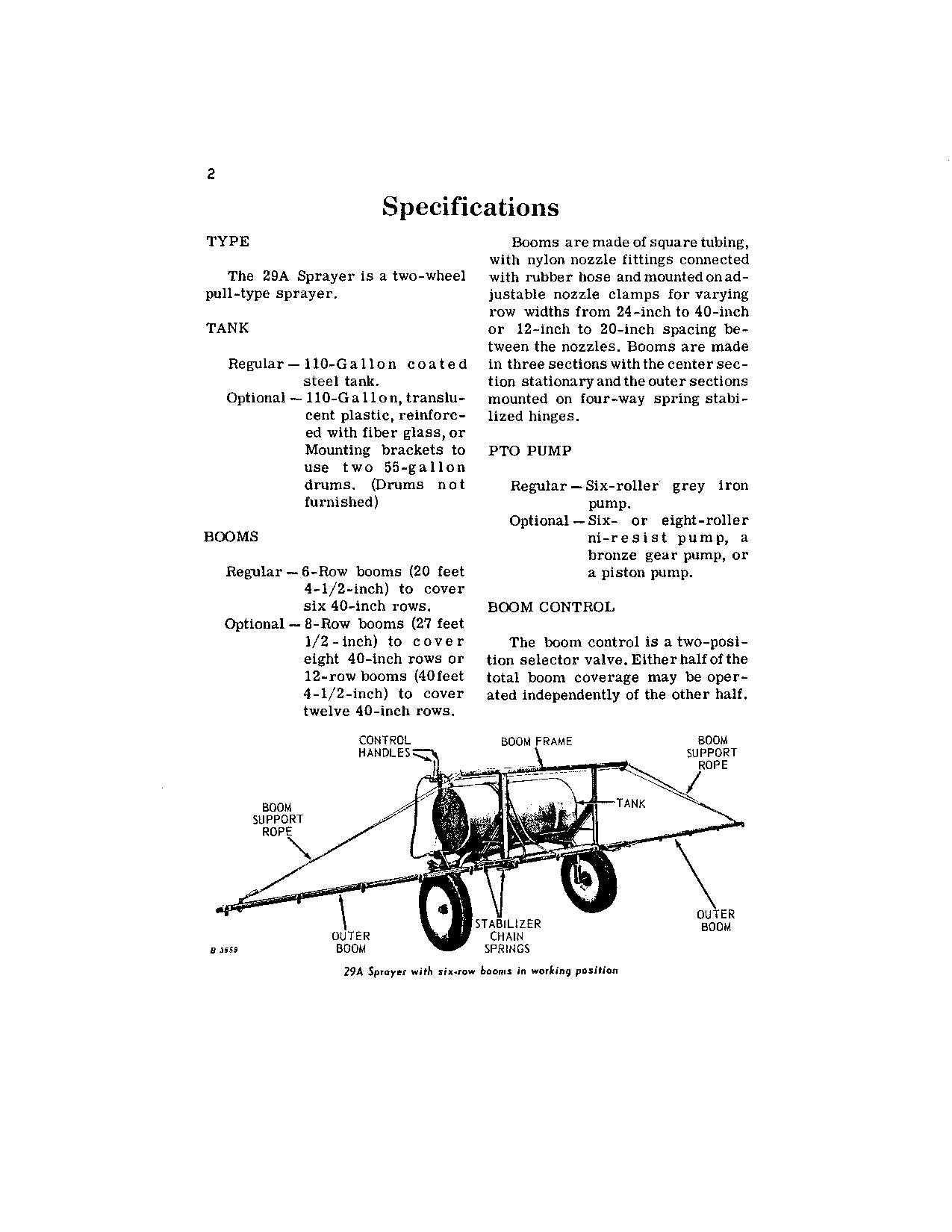 JOHN DEERE 29A SPRAYER OPERATORS MANUAL