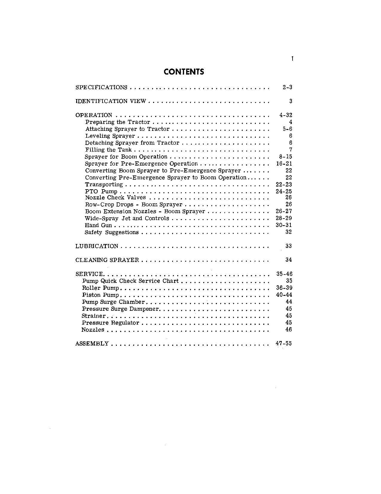 JOHN DEERE 25 SPRAYER OPERATORS MANUAL