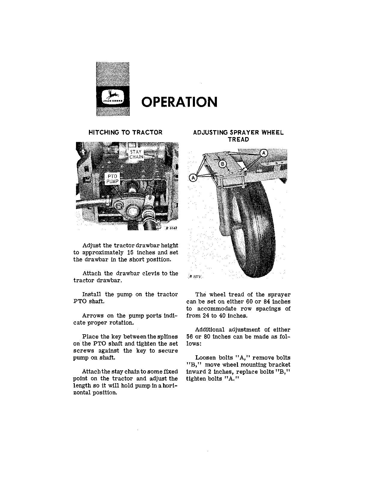 MANUEL D'UTILISATION DU PULVÉRISATEUR JOHN DEERE 32B #1