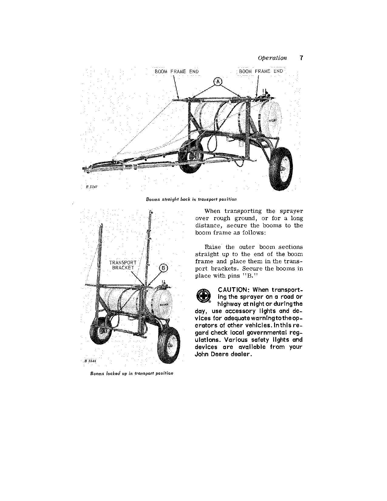 JOHN DEERE 29B SPRAYER OPERATORS MANUAL