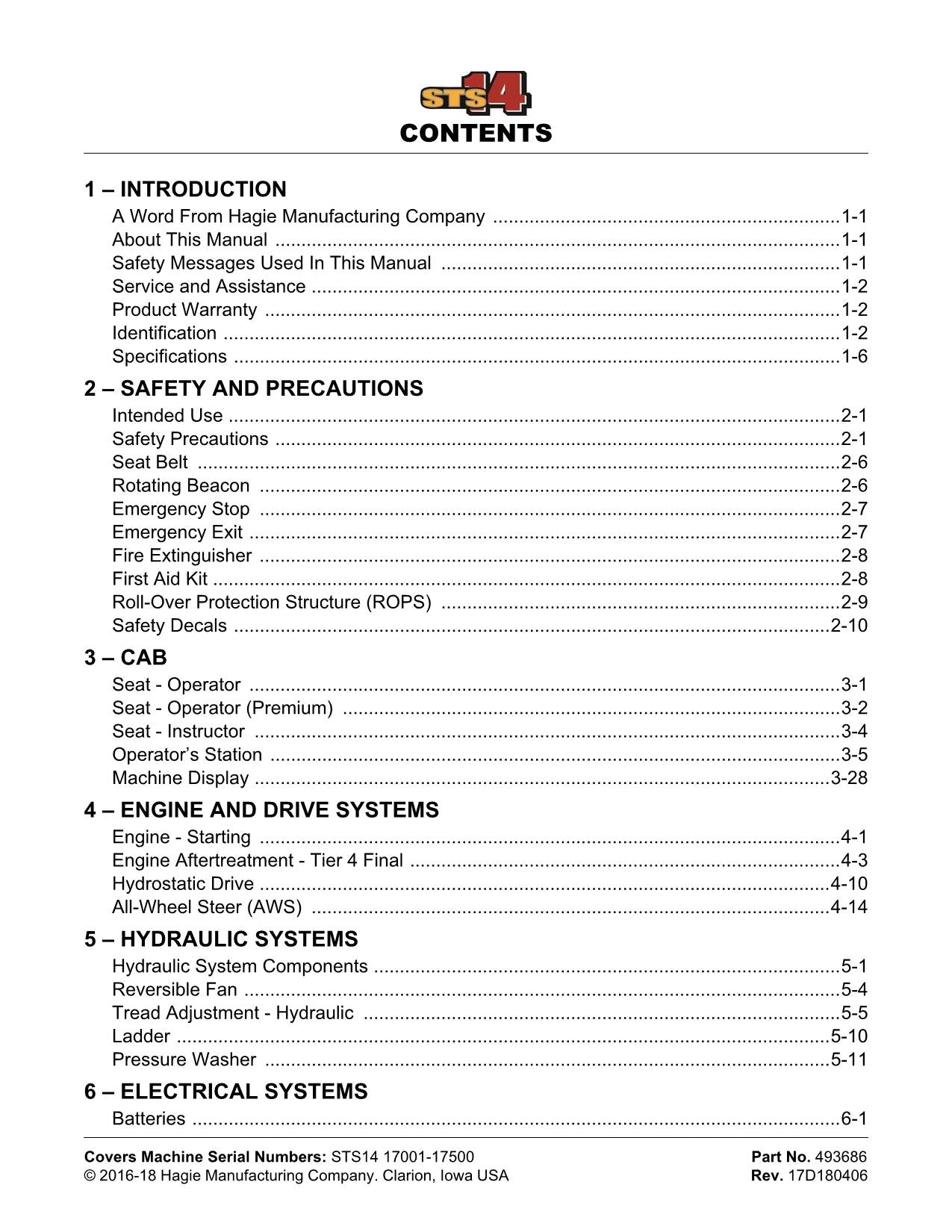 JOHN DEERE STS14 SPRAYER OPERATORS MANUAL