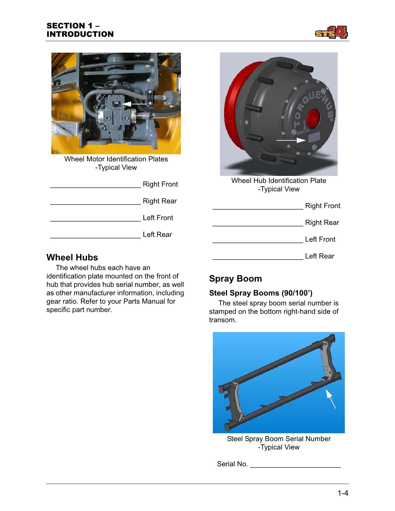 JOHN DEERE STS14 SPRAYER OPERATORS MANUAL