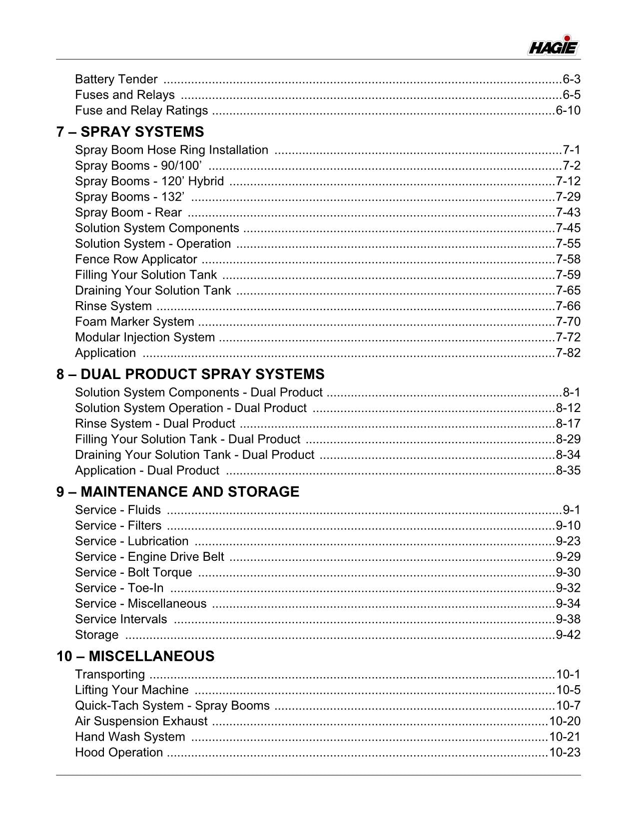 JOHN DEERE STS10  STS12 SPRAYER OPERATORS MANUAL