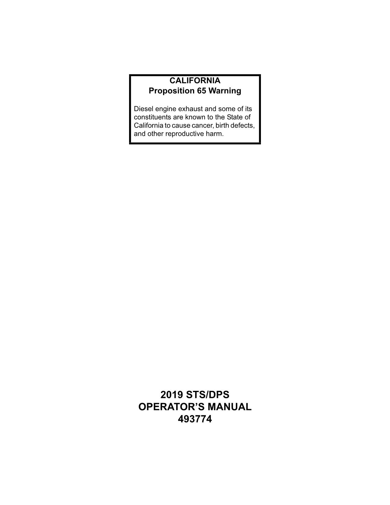 JOHN DEERE STS SPRAYER OPERATORS MANUAL #1