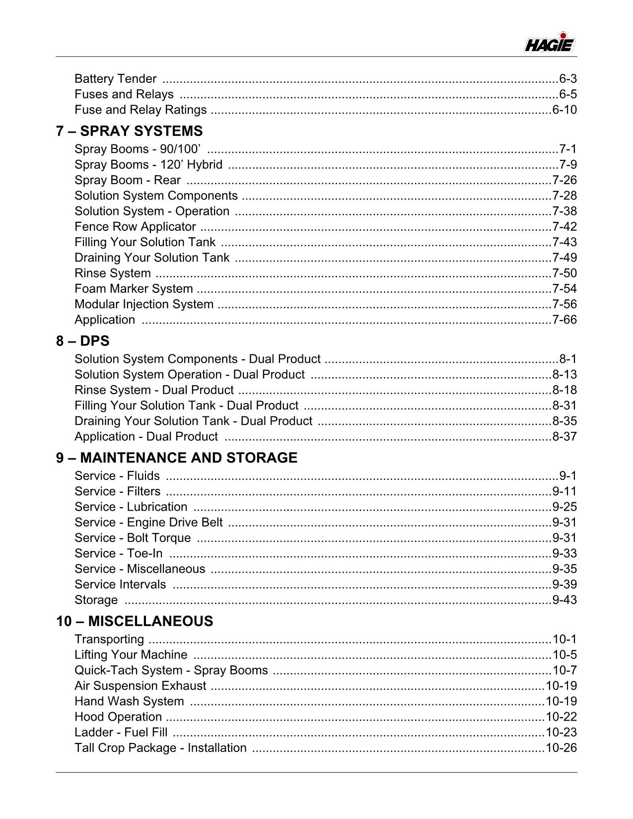 JOHN DEERE STS SPRAYER OPERATORS MANUAL #1