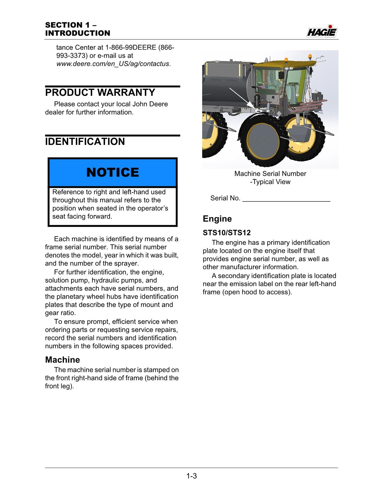 JOHN DEERE STS SPRÜHGERÄT-BEDIENUNGSANLEITUNG #2