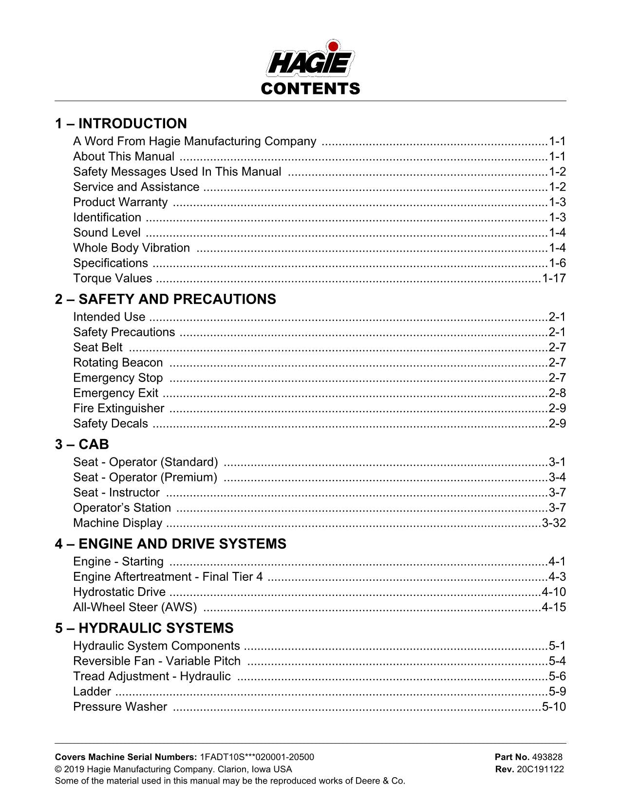 JOHN DEERE DTS10 SPRAYER OPERATORS MANUAL #4