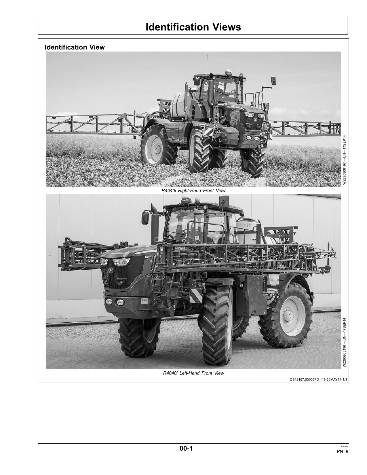 JOHN DEERE R4040i SPRAYER OPERATORS MANUAL