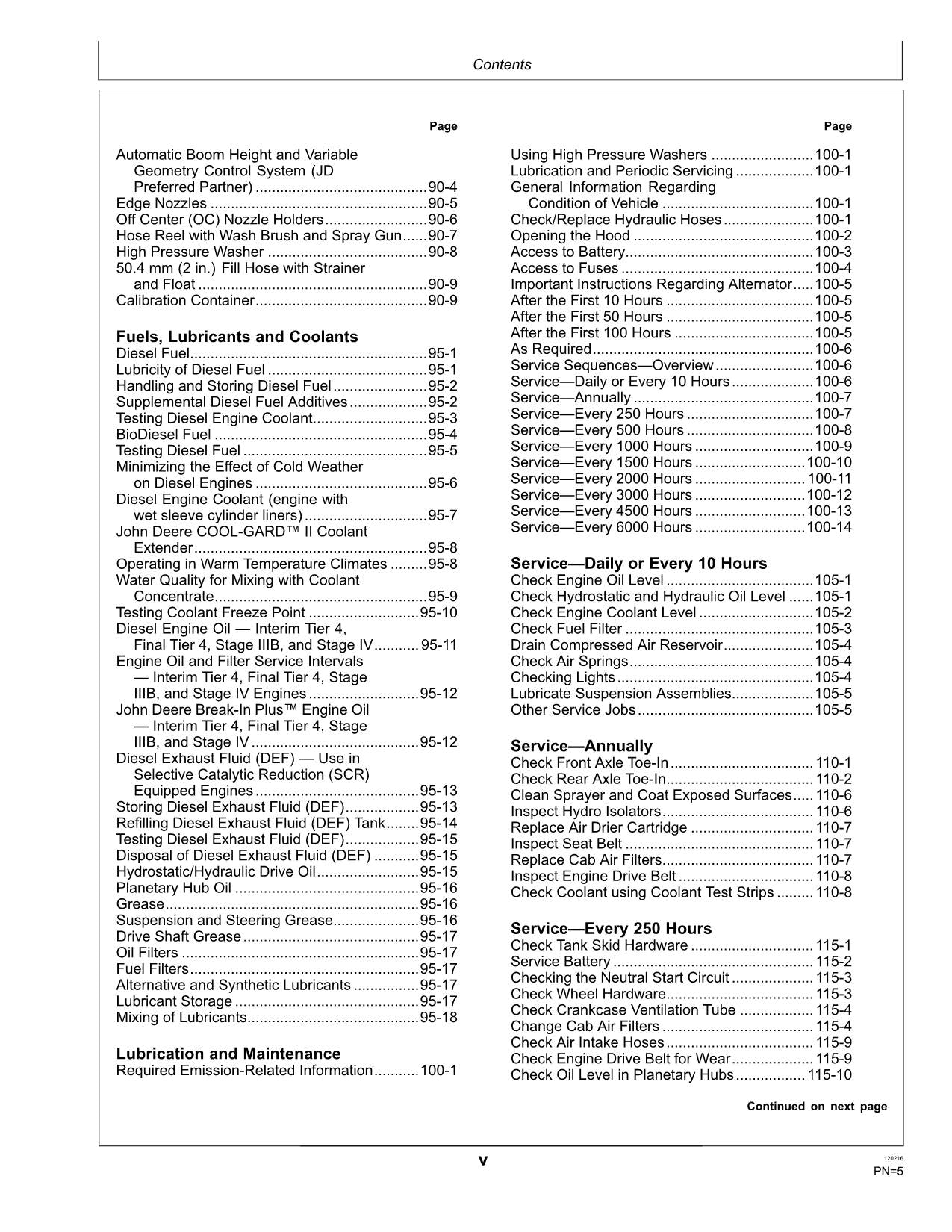 JOHN DEERE R4040i SPRAYER OPERATORS MANUAL