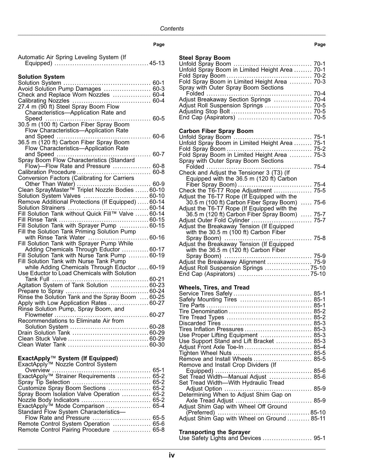 JOHN DEERE M4025 SPRAYER OPERATORS MANUAL #2