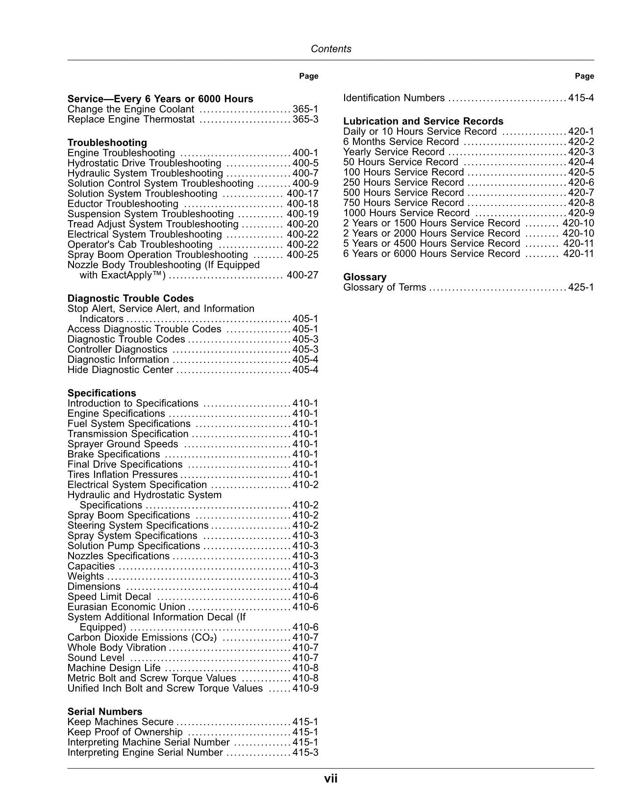 JOHN DEERE M4025 SPRAYER OPERATORS MANUAL #2