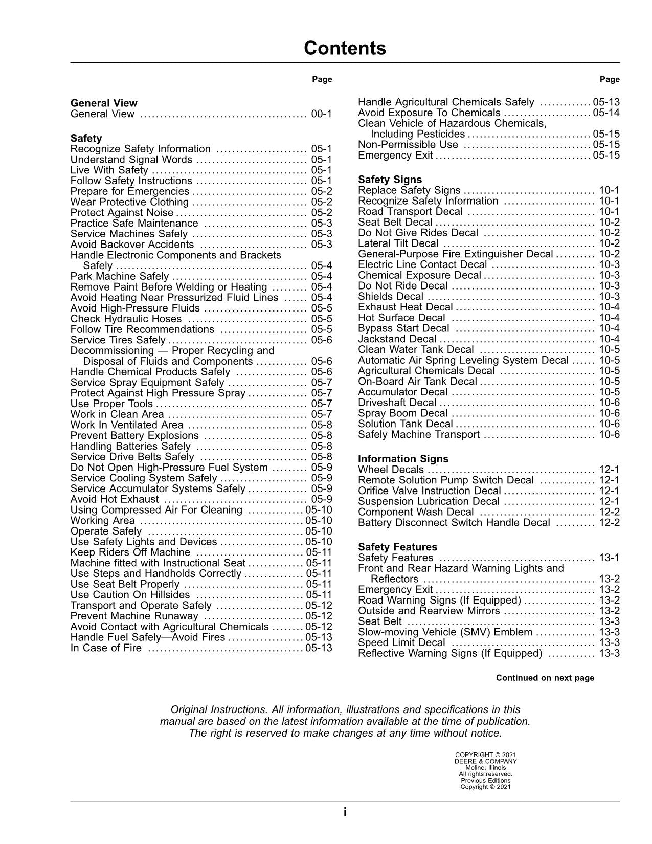 JOHN DEERE M4025 SPRAYER OPERATORS MANUAL #2