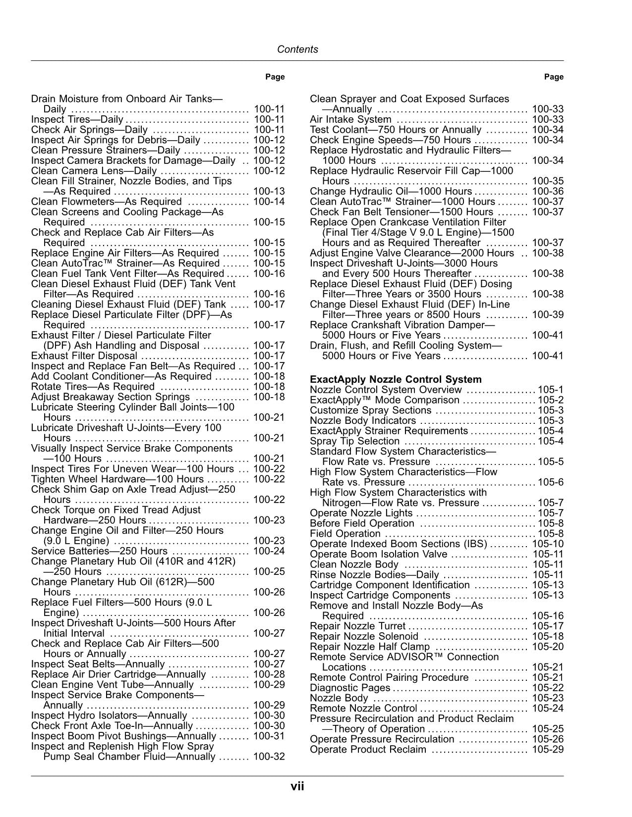 JOHN DEERE 612R  412R  410R SPRAYER OPERATORS MANUAL