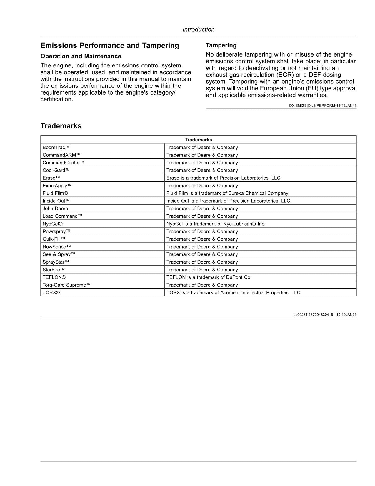 JOHN DEERE 612R  412R  410R SPRAYER OPERATORS MANUAL