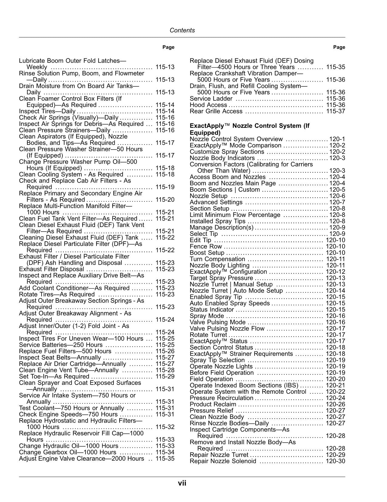 JOHN DEERE STS12  STS16  STS20 SPRAYER OPERATORS MANUAL #4