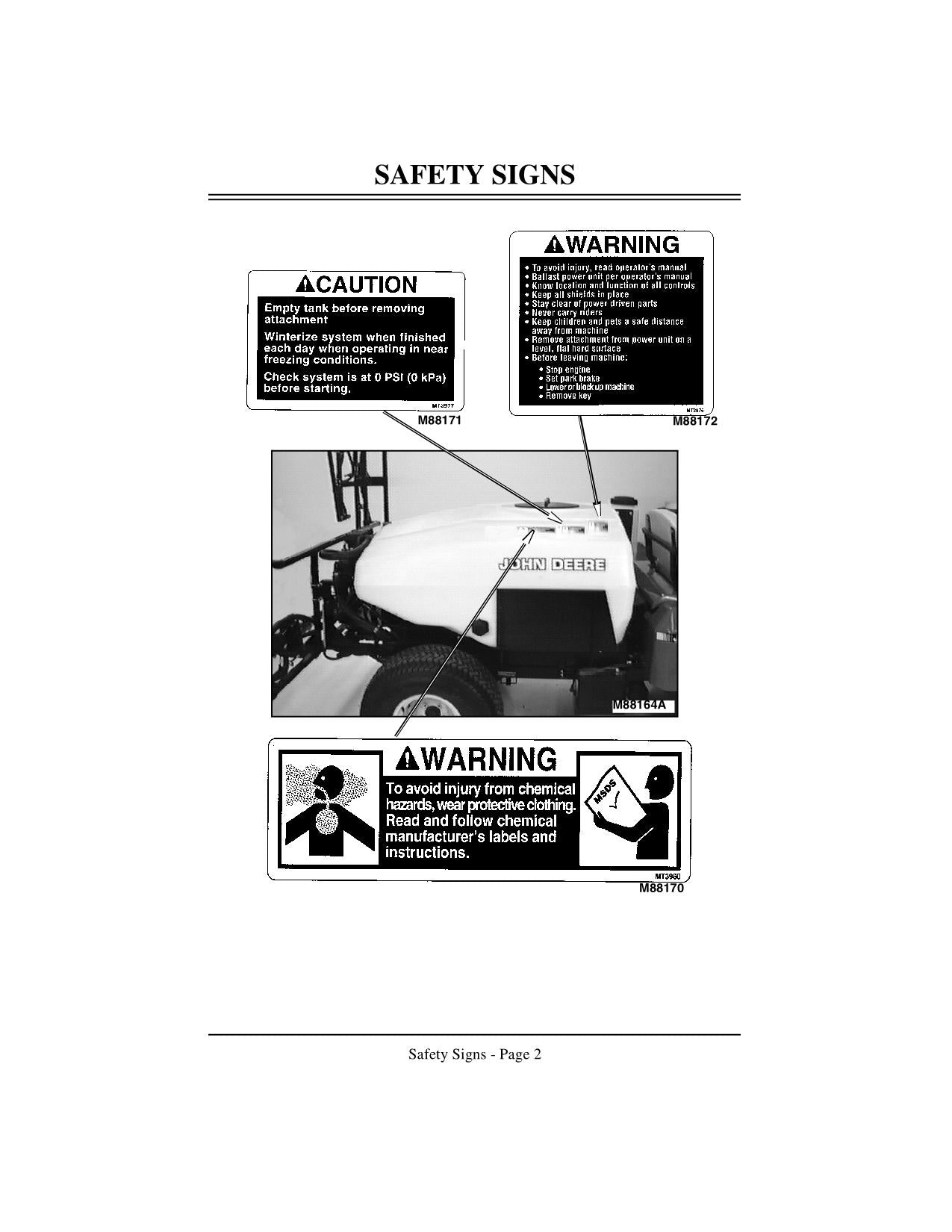 JOHN DEERE 200 18 SPRAYER OPERATORS MANUAL