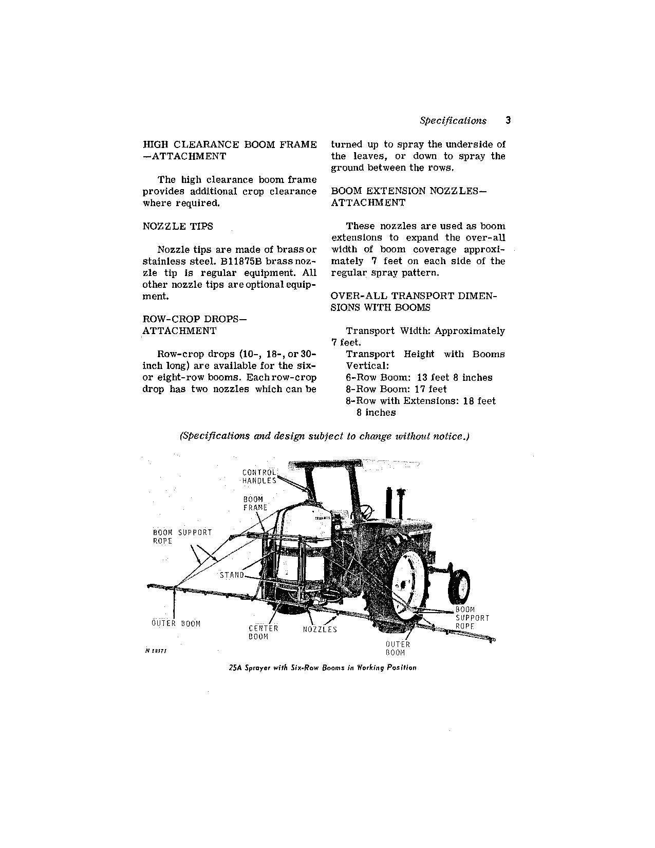 JOHN DEERE 25A SPRAYER OPERATORS MANUAL #2