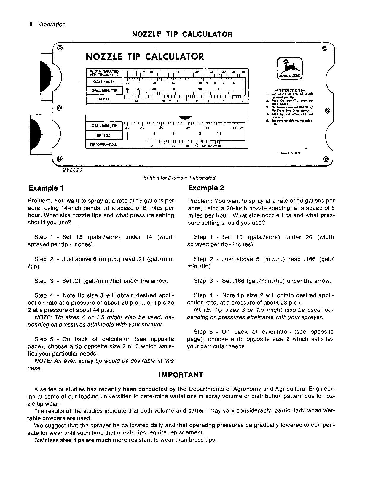 JOHN DEERE 25A SPRAYER OPERATORS MANUAL #3