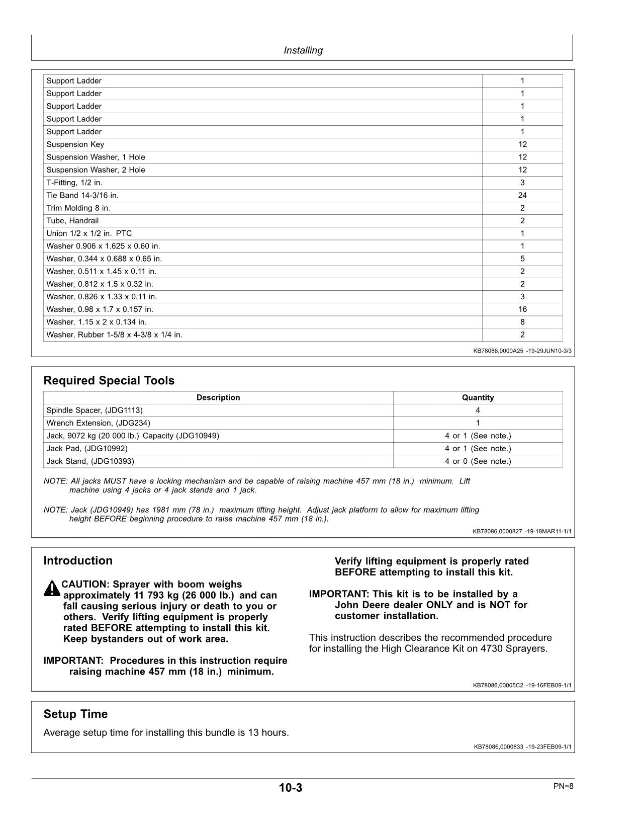 JOHN DEERE 4730 SPRAYER OPERATORS MANUAL #3