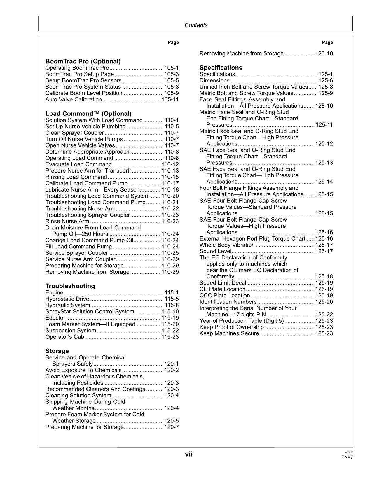 JOHN DEERE 4940 SPRAYER OPERATORS MANUAL #8