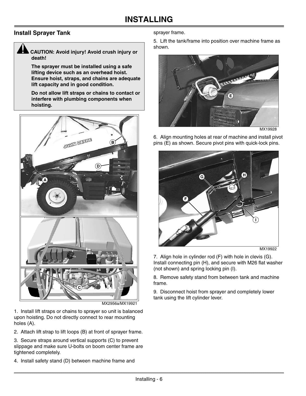 JOHN DEERE 2020 PROGATOR HD200 SPRAYER OPERATORS MANUAL