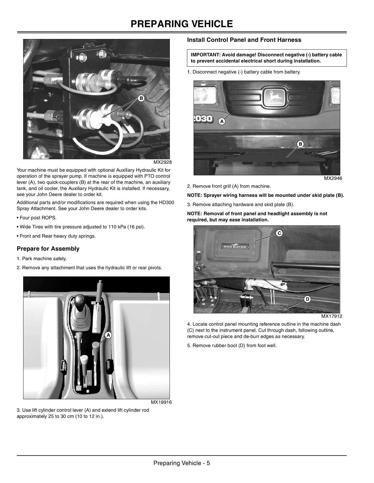 MANUEL D'UTILISATION DU PULVÉRISATEUR JOHN DEERE 2020 2030 PROGATOR HD300 HD200