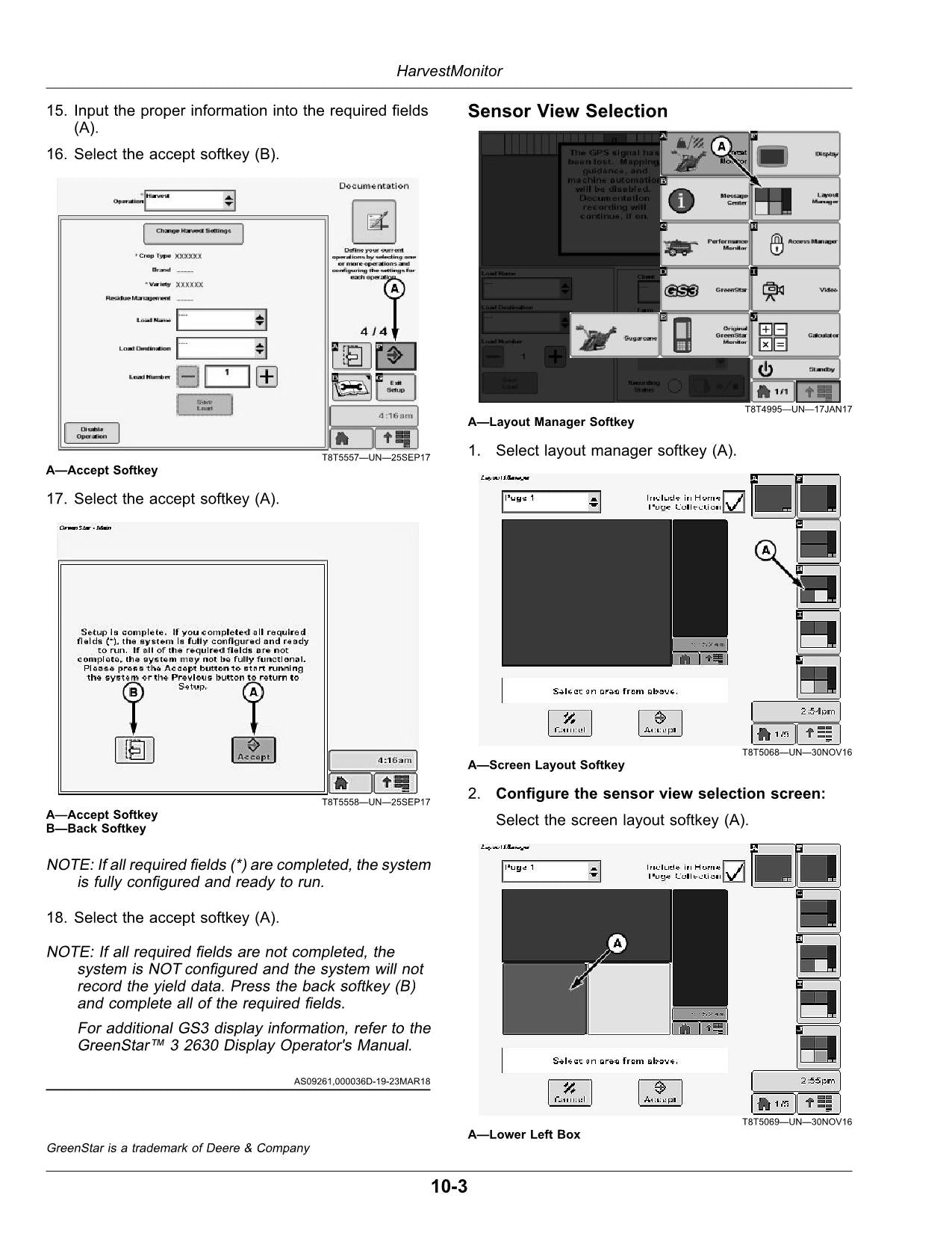 JOHN DEERE 3520 3522 Monitor HARVESTER OPERATORS MANUAL