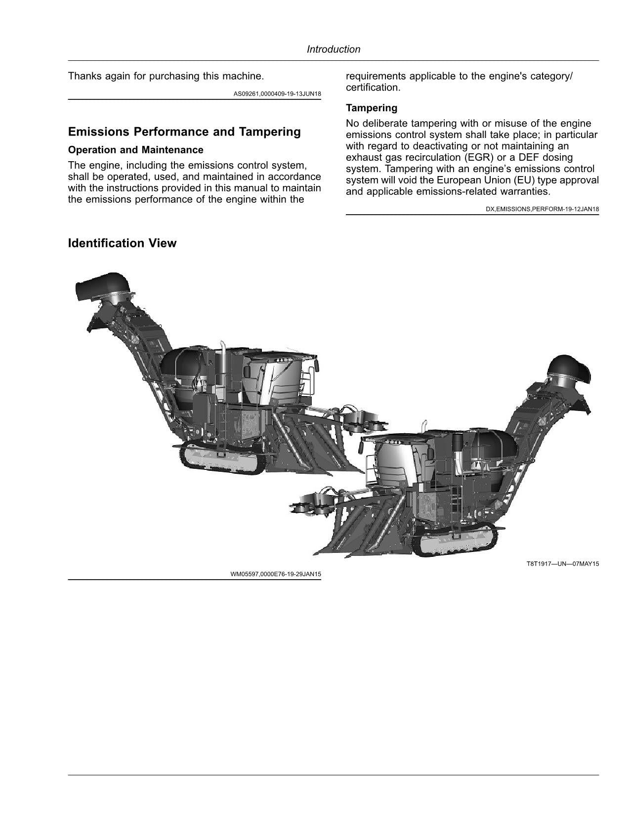 JOHN DEERE CH570 CH670 HARVESTER OPERATORS MANUAL #1