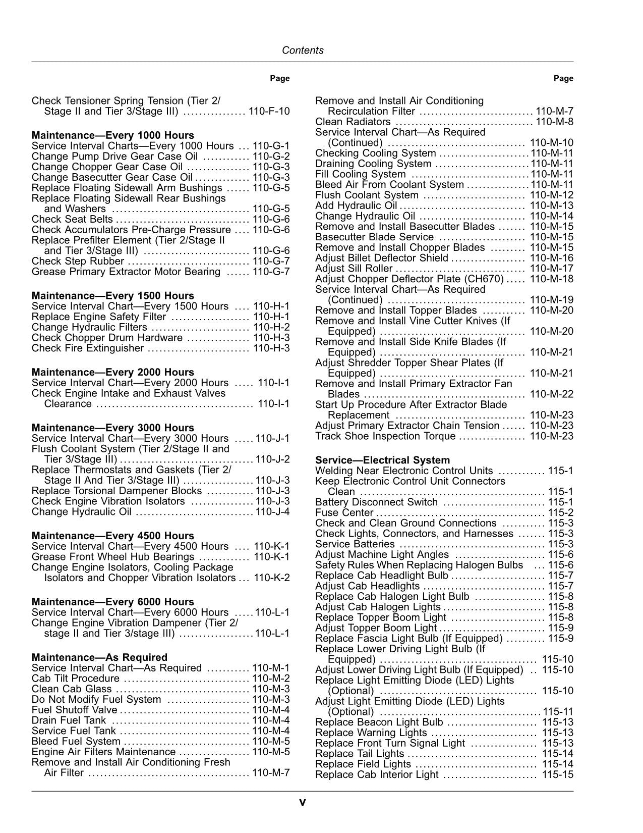 JOHN DEERE CH570 CH670 HARVESTER OPERATORS MANUAL #1