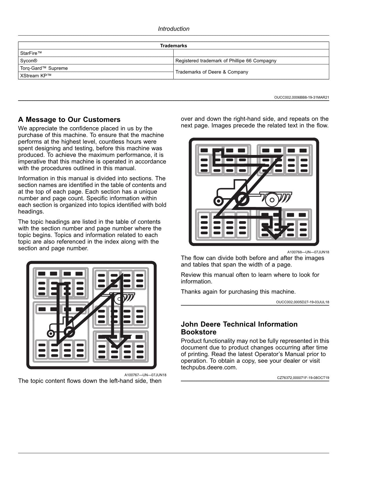 JOHN DEERE 9500 9600 9700 HARVESTER OPERATORS MANUAL #1