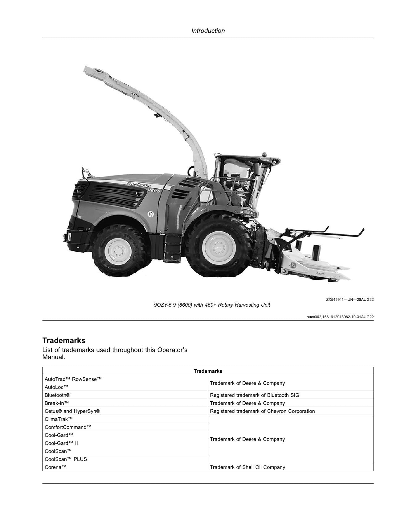 JOHN DEERE 8100 8200 8300 8400 8500 8600 HARVESTER OPERATORS MANUAL #1