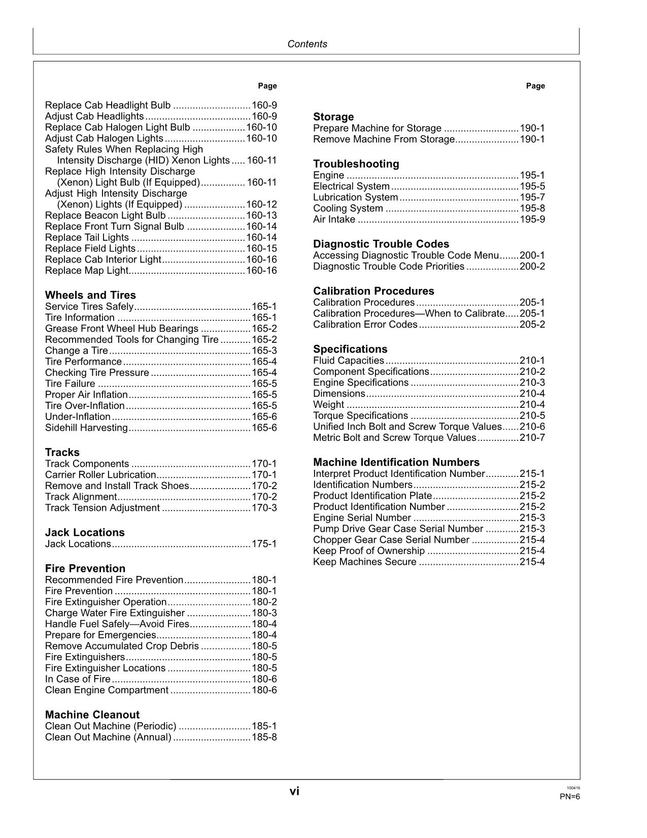 JOHN DEERE CH570 CH670 SUGAR CANE HARVESTER OPERATORS MANUAL