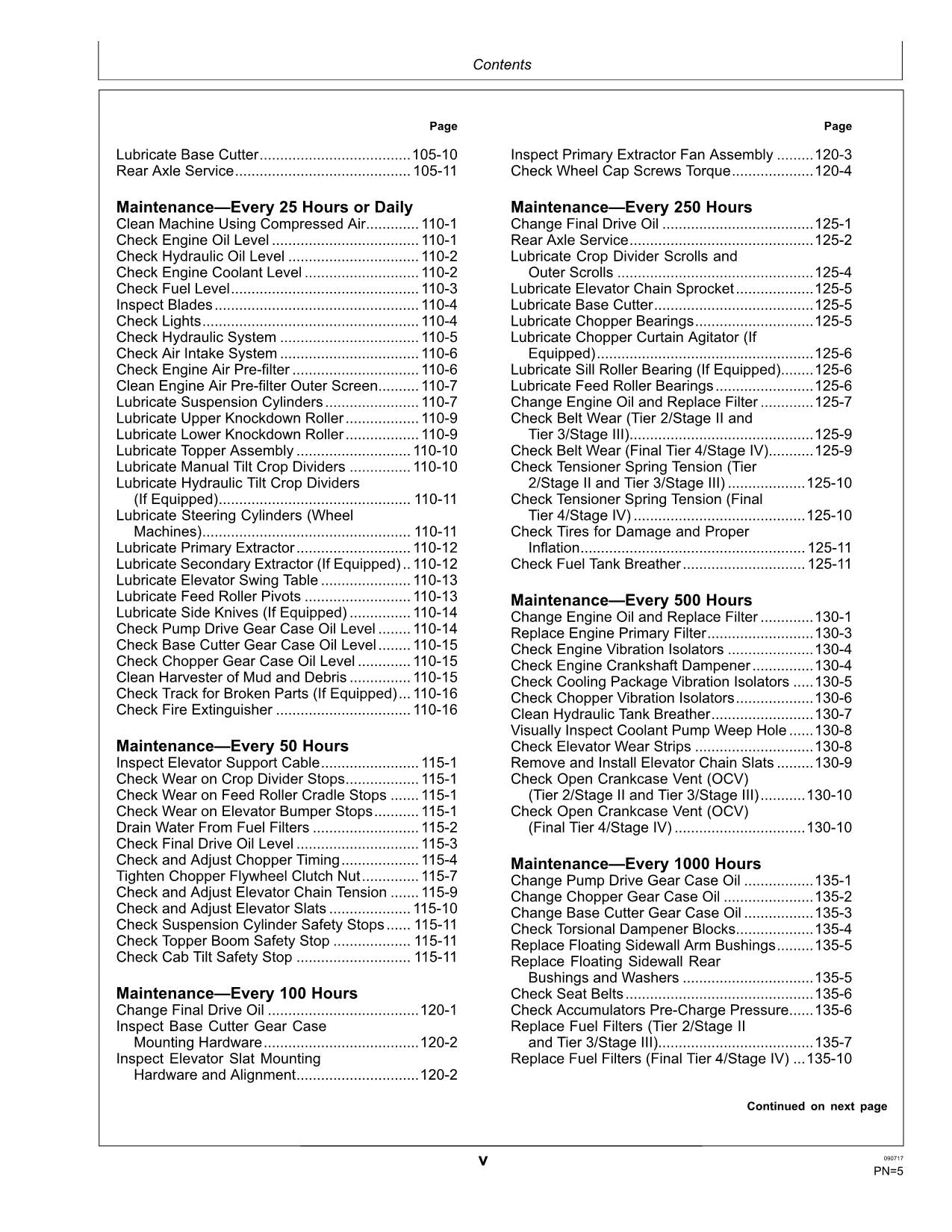 JOHN DEERE CH570 CH670 HARVESTER OPERATORS MANUAL #6