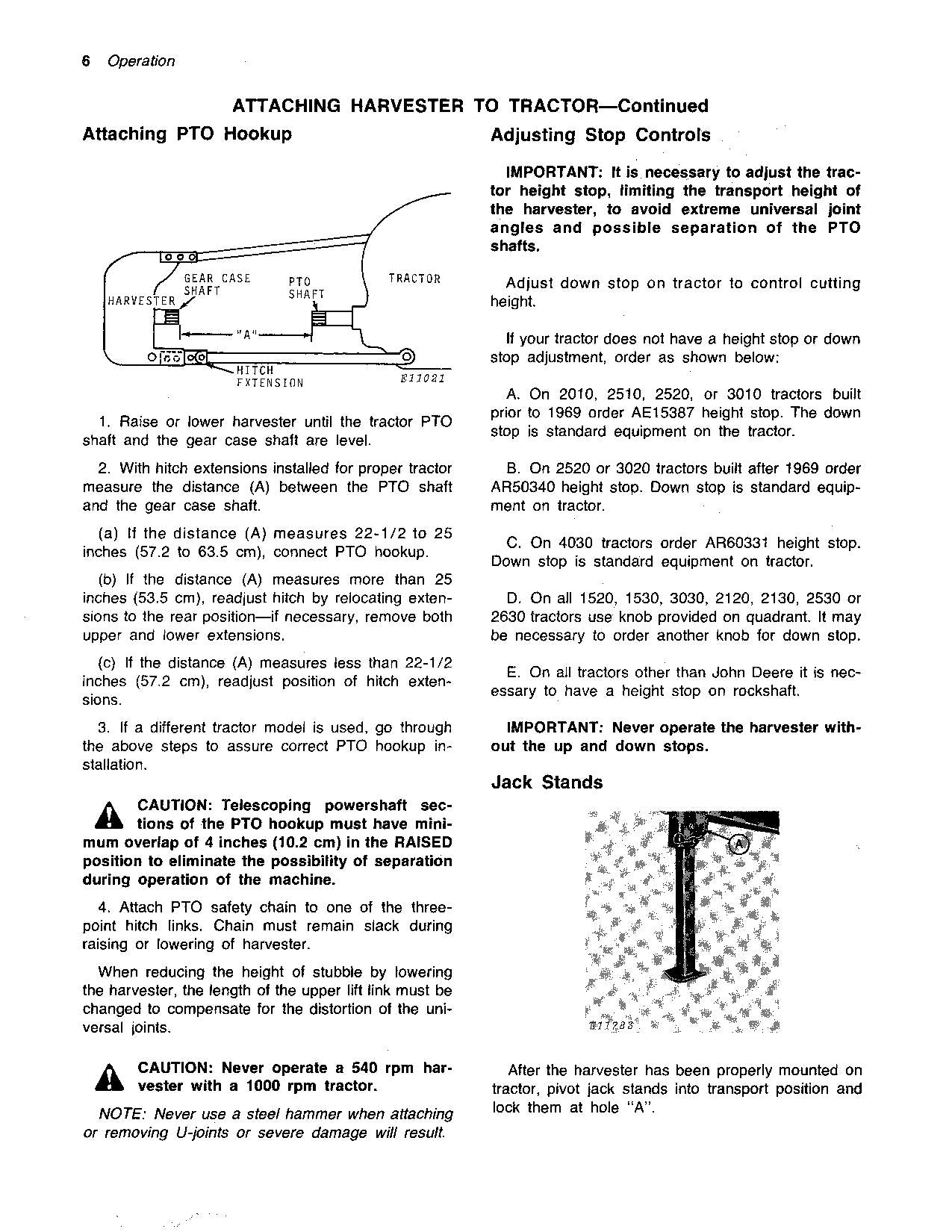 JOHN DEERE 25 HARVESTER OPERATORS MANUAL