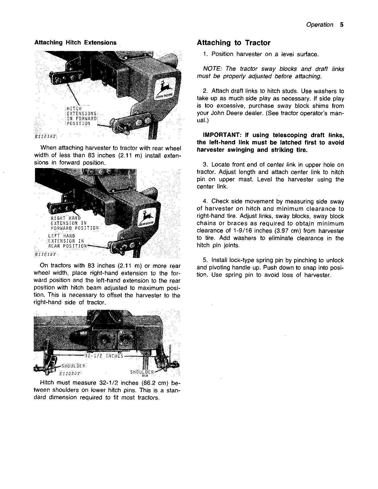 JOHN DEERE 25 HARVESTER OPERATORS MANUAL