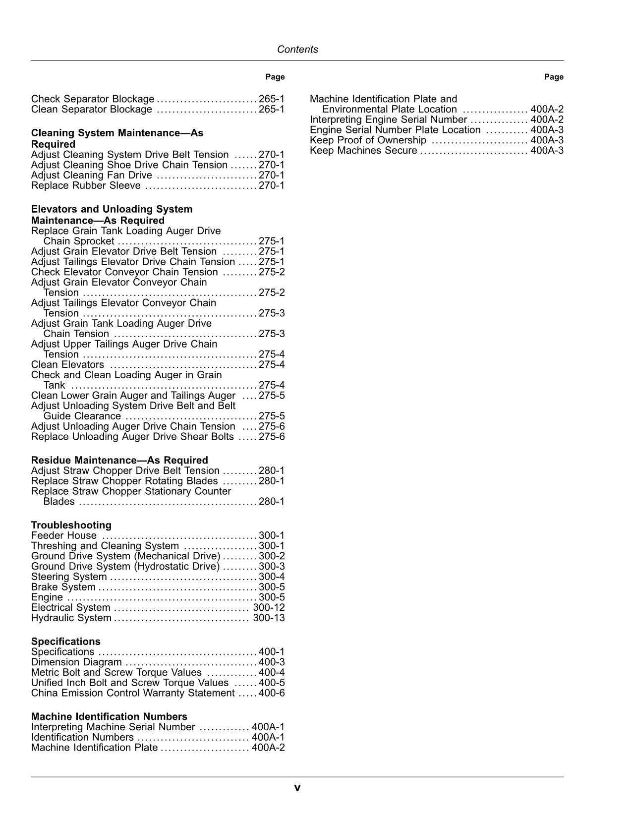 JOHN DEERE R2 300 HARVESTER OPERATORS MANUAL