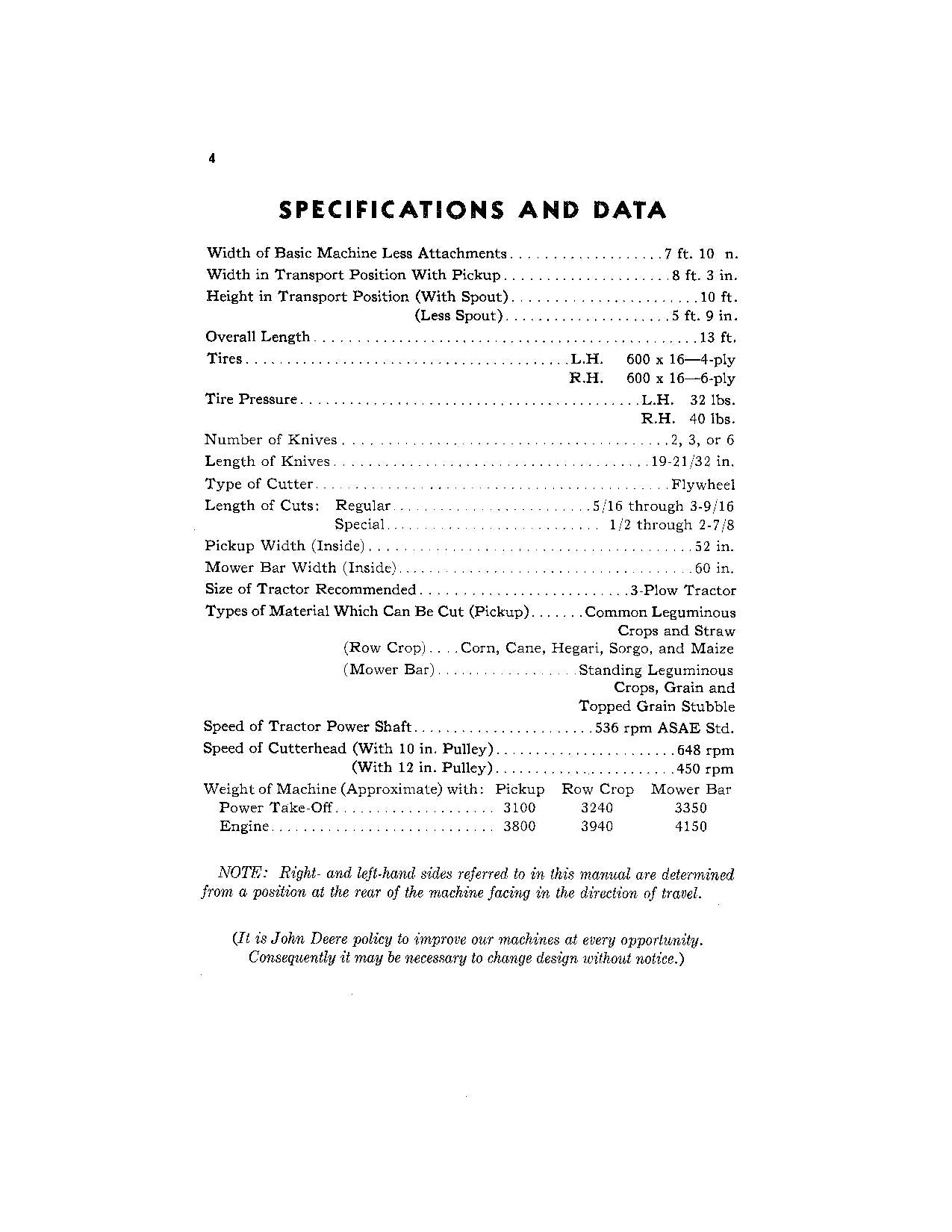 JOHN DEERE 8 HARVESTER OPERATORS MANUAL #1