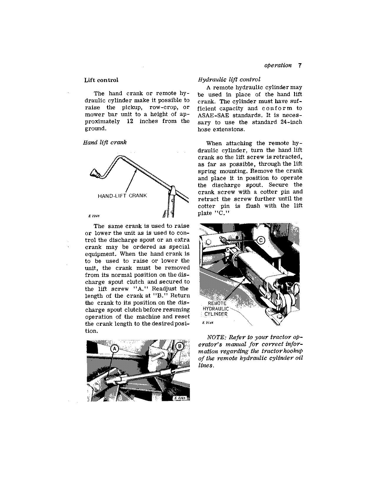 JOHN DEERE 6 HARVESTER OPERATORS MANUAL