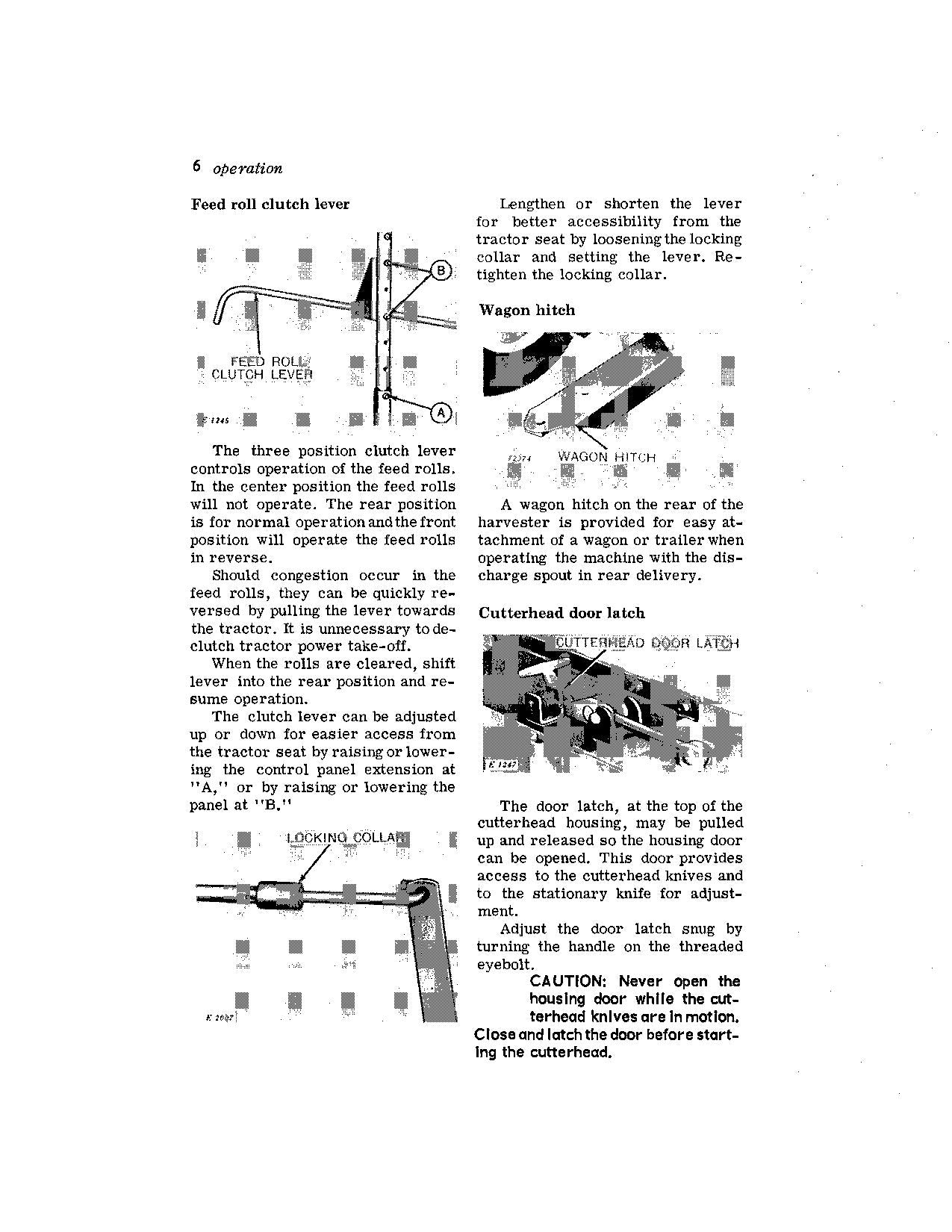 JOHN DEERE 6 HARVESTER OPERATORS MANUAL