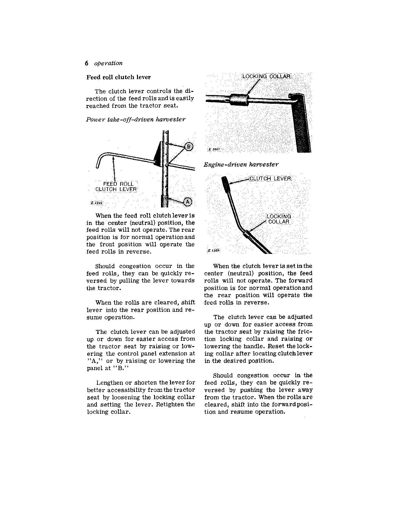 JOHN DEERE 12 HARVESTER OPERATORS MANUAL