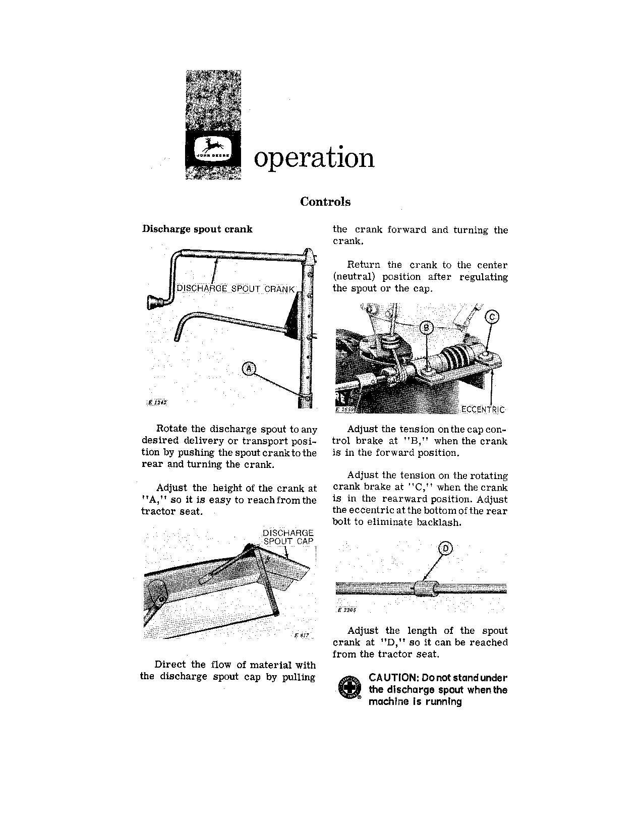 JOHN DEERE 12 HARVESTER OPERATORS MANUAL