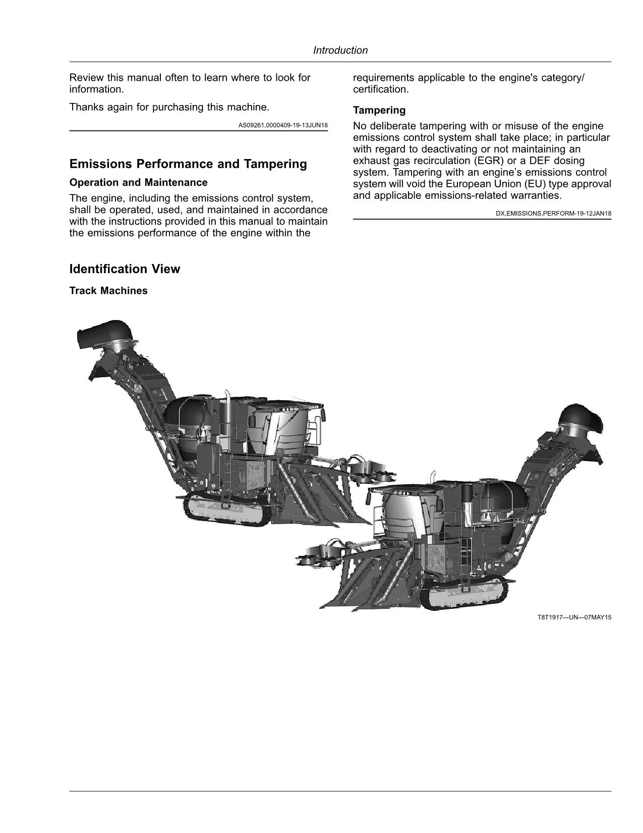 JOHN DEERE CH570 CH670 HARVESTER OPERATORS MANUAL #20